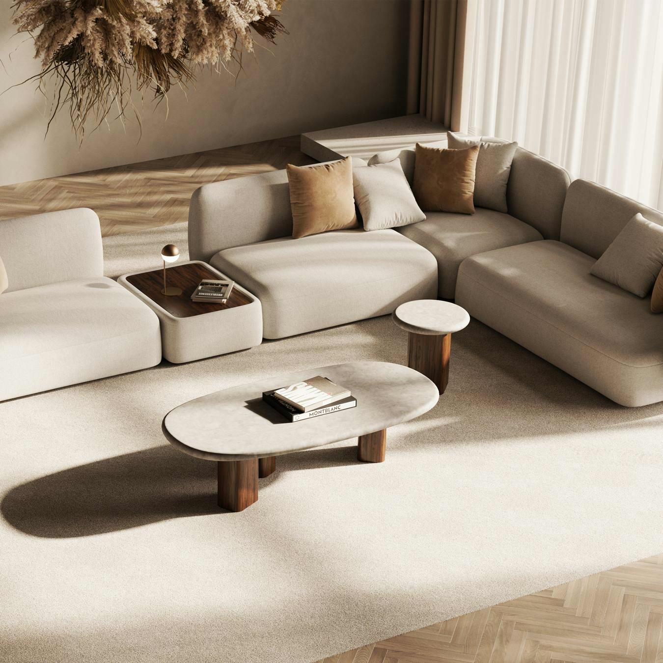 pillar coffee table - flow sofa